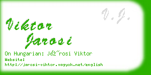 viktor jarosi business card